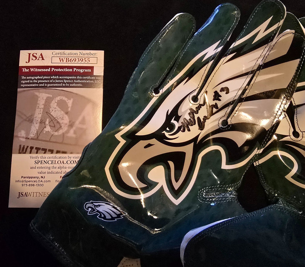 Philadelphia Eagles Nolan Smith Jr Autographed Signed Gloves Jsa Coa