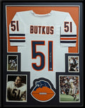 Framed Chicago Bears Dick Butkus Autographed Signed Jersey Beckett Holo