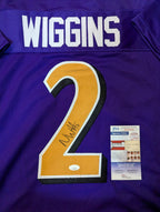 Baltimore Ravens Nate Wiggins Autographed Signed Jersey Jsa Coa