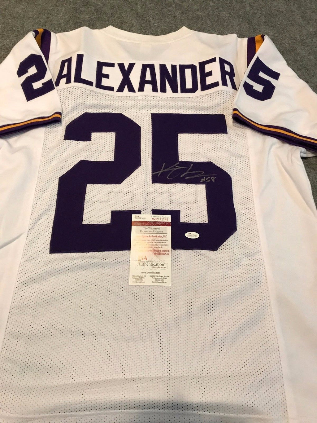 Kwon Alexander Autographed Signed Lsu Tigers Jersey Jsa  Coa
