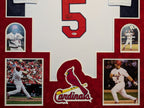 Framed In Suede St Louis Cardinals Albert Pujols Autographed Jersey Beckett Holo