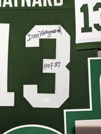 Framed New York Jets Don Maynard Autographed Signed Inscribed Jersey Jsa Coa