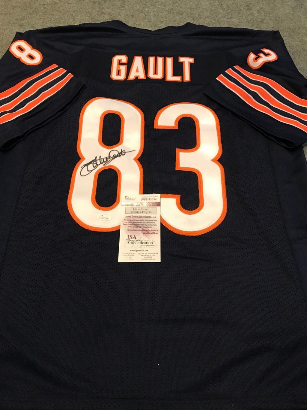Willie Gault Autographed Signed Chicago Bears Jersey Jsa  Coa