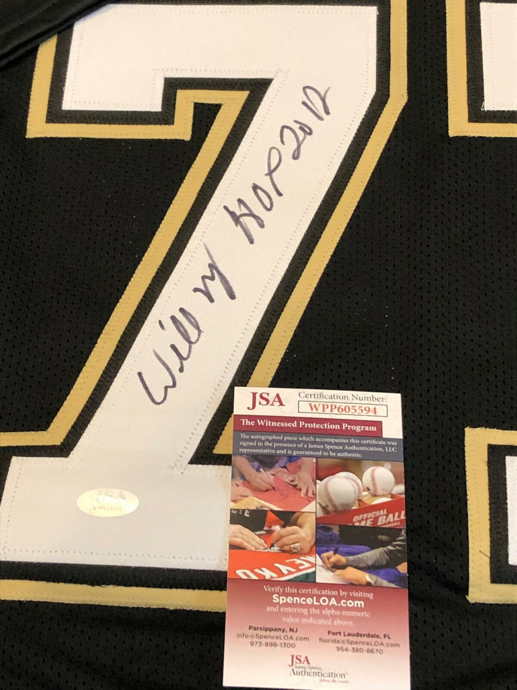 New Orleans Saints Willie Roaf Autographed Signed Inscribed Jersey Jsa  Coa