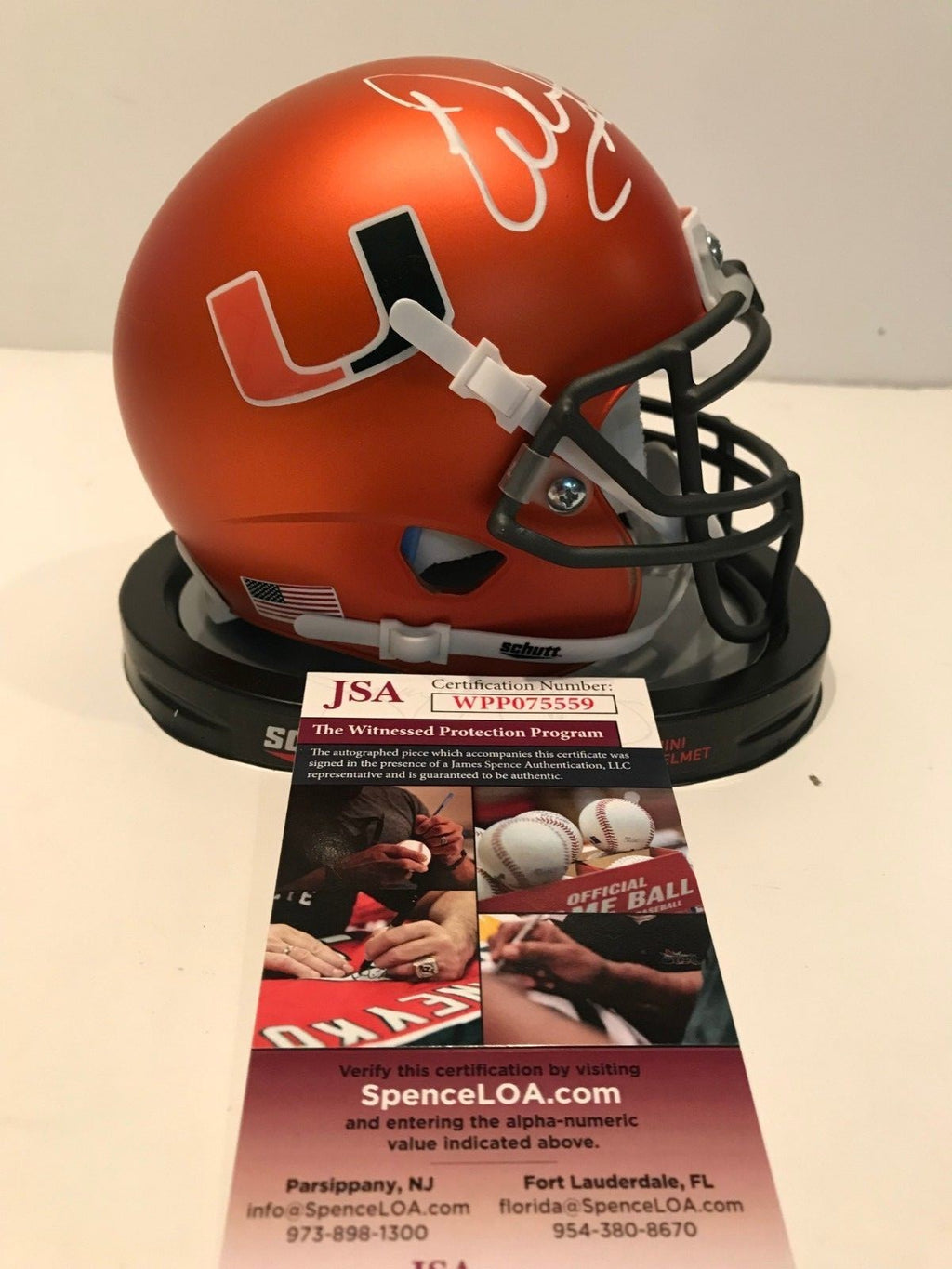 Warren Sapp Autographed Signed Miami Hurricanes Mini Helmet Jsa Coa