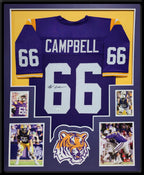 Framed Lsu Tigers Will Campbell Autographed Signed Jersey Jsa Coa