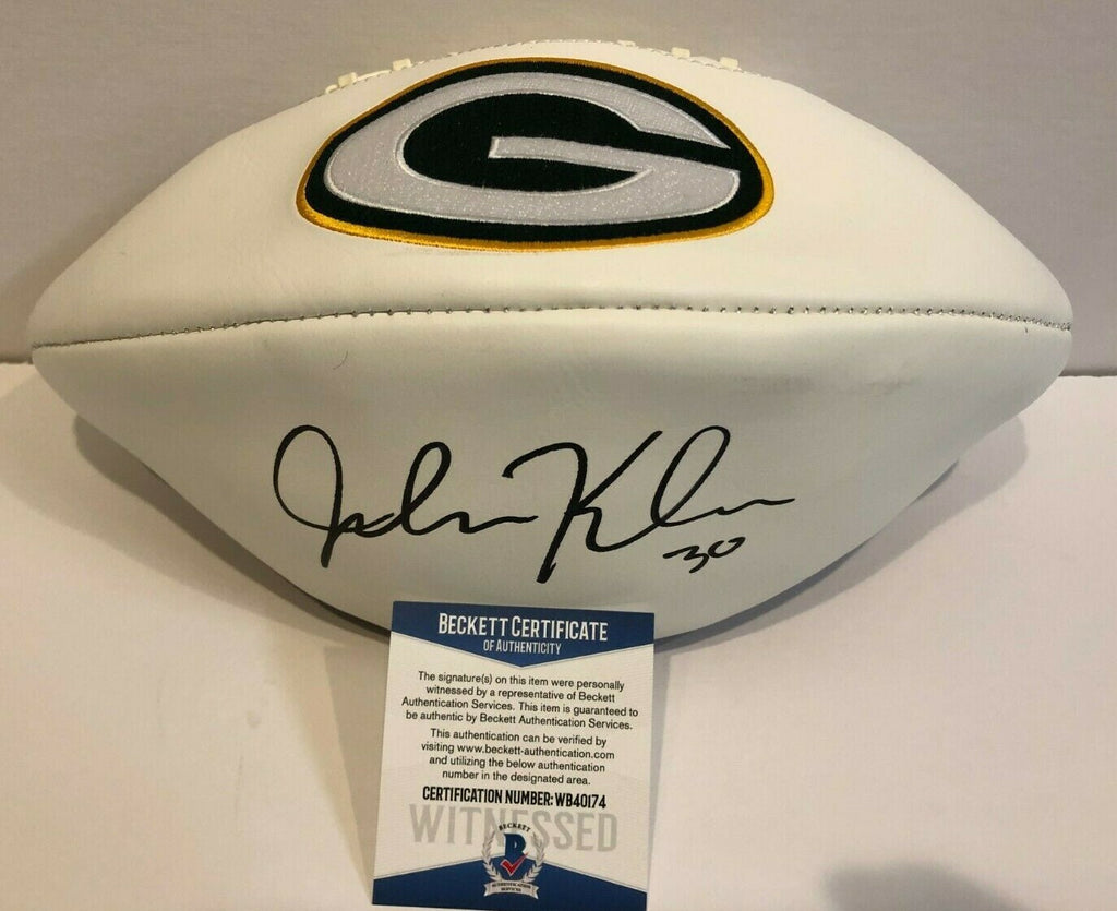 John Kuhn Autographed Signed Green Bay Packers Logo Football Beckett Coa