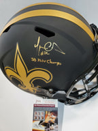 New Orleans Saints Marques Colston Auto Inscribed F/S Eclipse Rep Helmet Jsa Coa