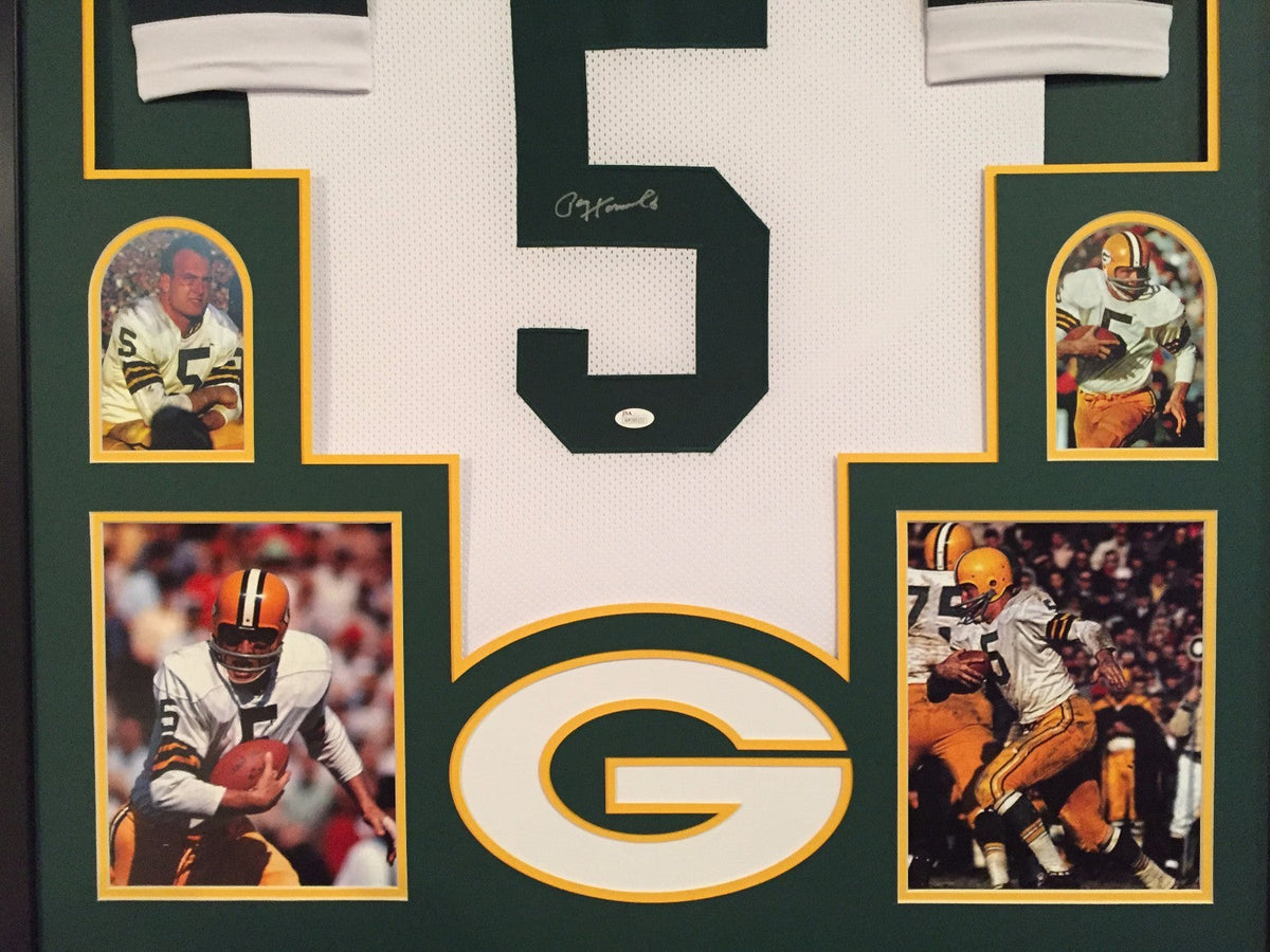 Framed Paul Hornung Autographed Signed Greenbay Packers Jersey Jsa Coa
