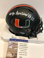 Greg Rousseau Autographed Signed Miami Hurricanes Mini Helmet Jsa Coa