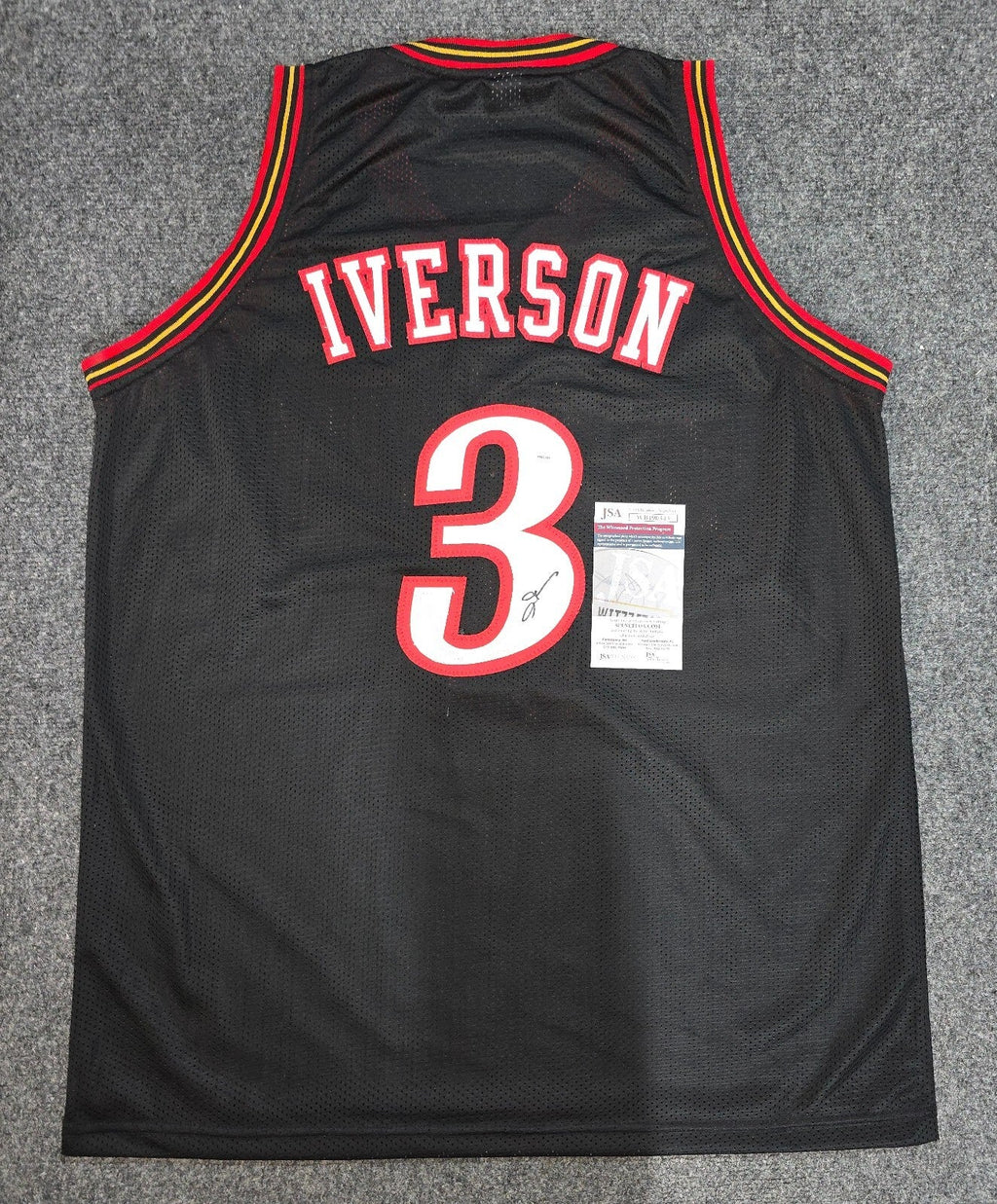 Philadelphia 76Ers Allen Iverson Autographed Signed Jersey Jsa Coa