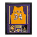 Shaquille O'Neal Los Angeles Lakers Autographed Jersey Framed to 32x40