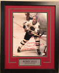 Framed Signed Inscribed Bobby Hull Chicago Blackhawks 11X14 Photo Jsa Coa