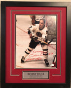Framed Signed Inscribed Bobby Hull Chicago Blackhawks 11X14 Photo Jsa Coa