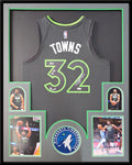 Custom Framed Minnesota Timberwolves Karl Anthony Towns Autographed Jersey Jsa