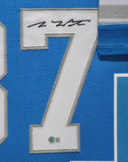 Framed Detroit Lions Sam Laporta Autographed Signed Jersey Beckett Hologram