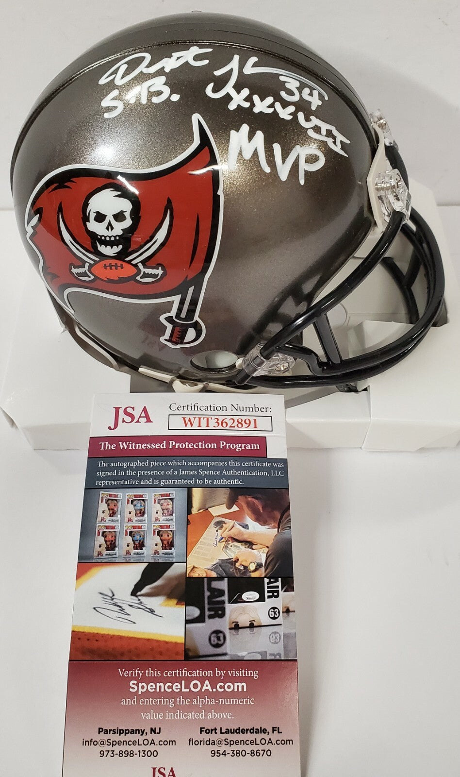 Dexter Jackson Autographed Inscribed Tampa Bay Buccaneers Mini Helmet Jsa Coa