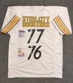 Pittsburgh Steelers Broderick Jones & Troy Fautanu 2X Autographed Jersey Jsa Coa