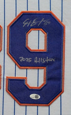 Framed New York Mets Edwin Diaz Autographed Signed Inscribed Jersey Jsa Coa