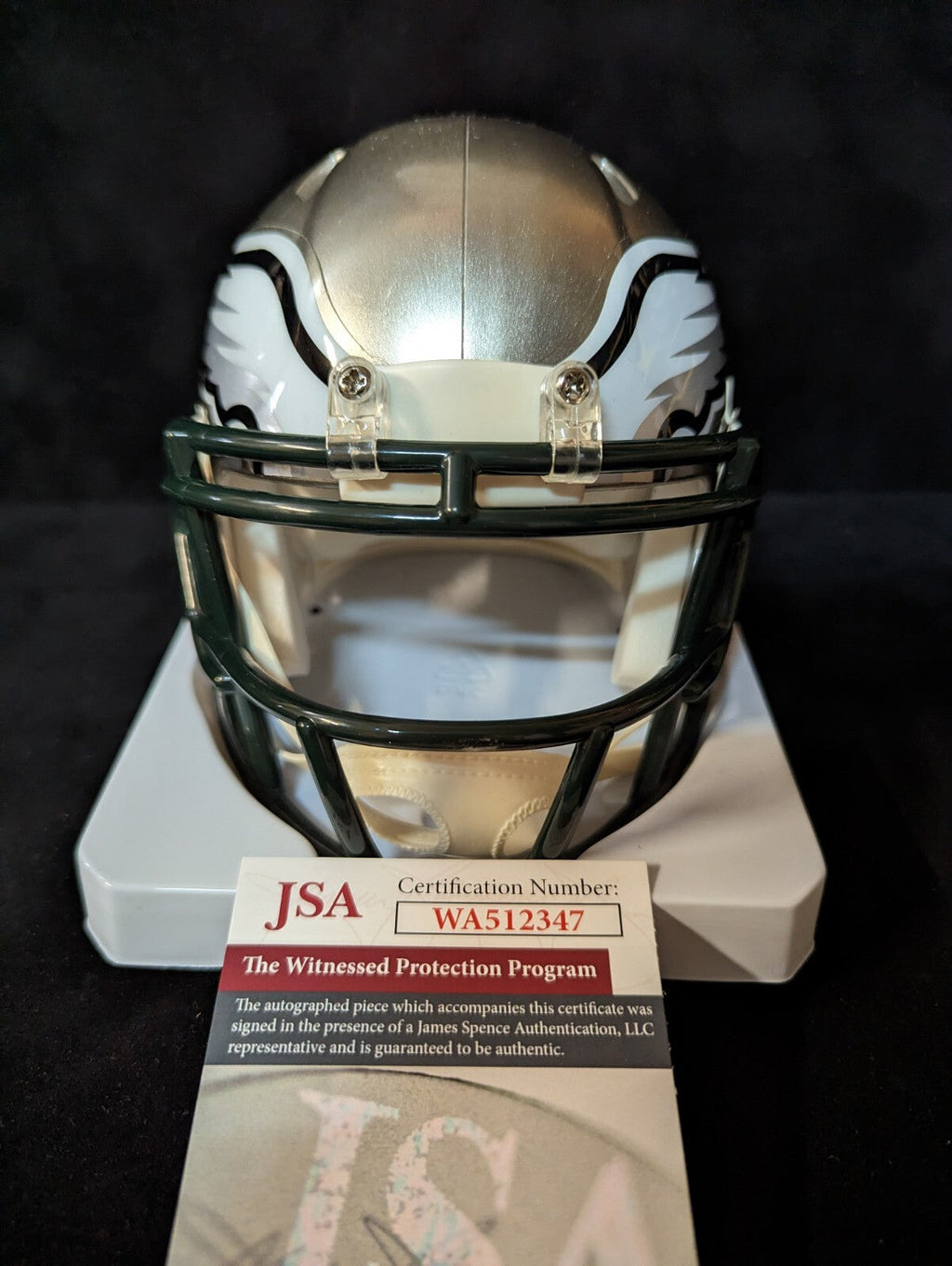 Philadelphia Eagles Fletcher Cox Autographed Signed Flash Mini Helmet Jsa Coa