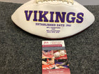Garrett Bradbury Autographed Signed Insc Minnesota Vikings Logo Football Jsa Coa