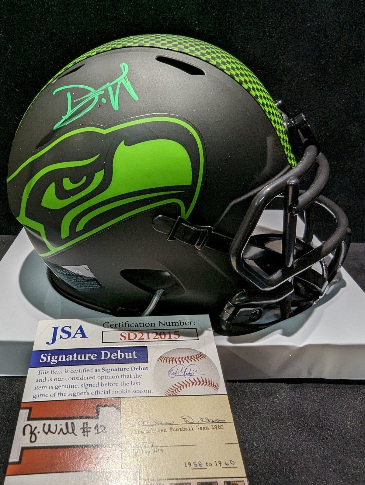 Seattle Seahawks Devon Witherspoon Signed Eclipse Mini Helmet Jsa Coa