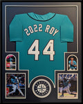 Framed Seattle Mariners Julio Rodriguez "2022 Roy" Autographed Jersey Jsa Coa