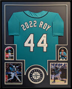 Framed Seattle Mariners Julio Rodriguez "2022 Roy" Autographed Jersey Jsa Coa