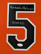 Framed Suede Baltimore Orioles Brooks Robinson Signed Inscribed Jersey Jsa Coa