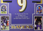 Framed Baltimore Ravens Justin Tucker Autographed Signed Stat Jersey Jsa Coa