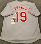 Texas Rangers Juan Gonzalez Autographed Signed Jersey Jsa Coa