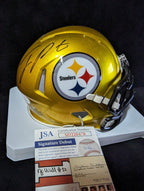 Pittsburgh Steelers Joey Porter Jr Autographed Flash Mini Helmet Jsa Coa