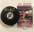Will Butcher Autographed Signed New Jersey Devils Logo Puck Jsa Coa