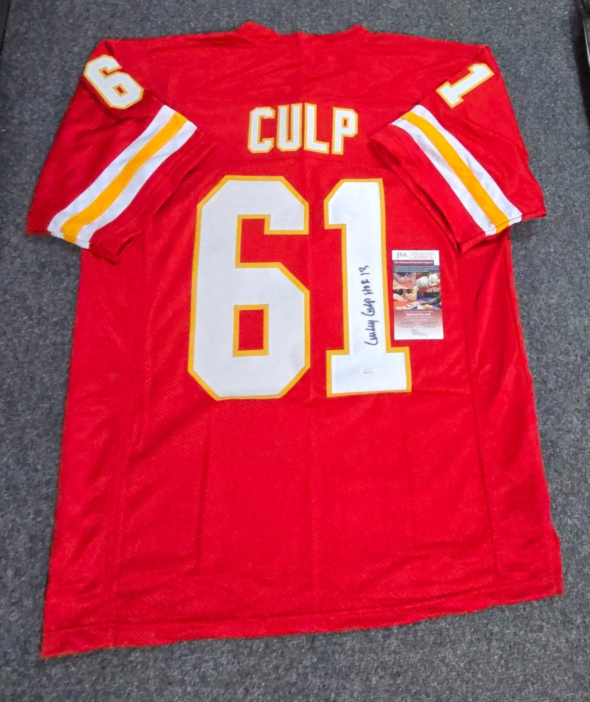 Kansas City Chiefs Curley Culp Autographed Signed Inscribed Jersey Jsa Coa
