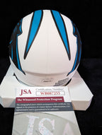 Carolina Panthers Brian Burns Signed  Lunar Mini Helmet Jsa Coa