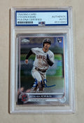 Steven Kwan Topps Chrome Rookie Debut 2022 #Usc178 Hand Signed Psa Slabbed