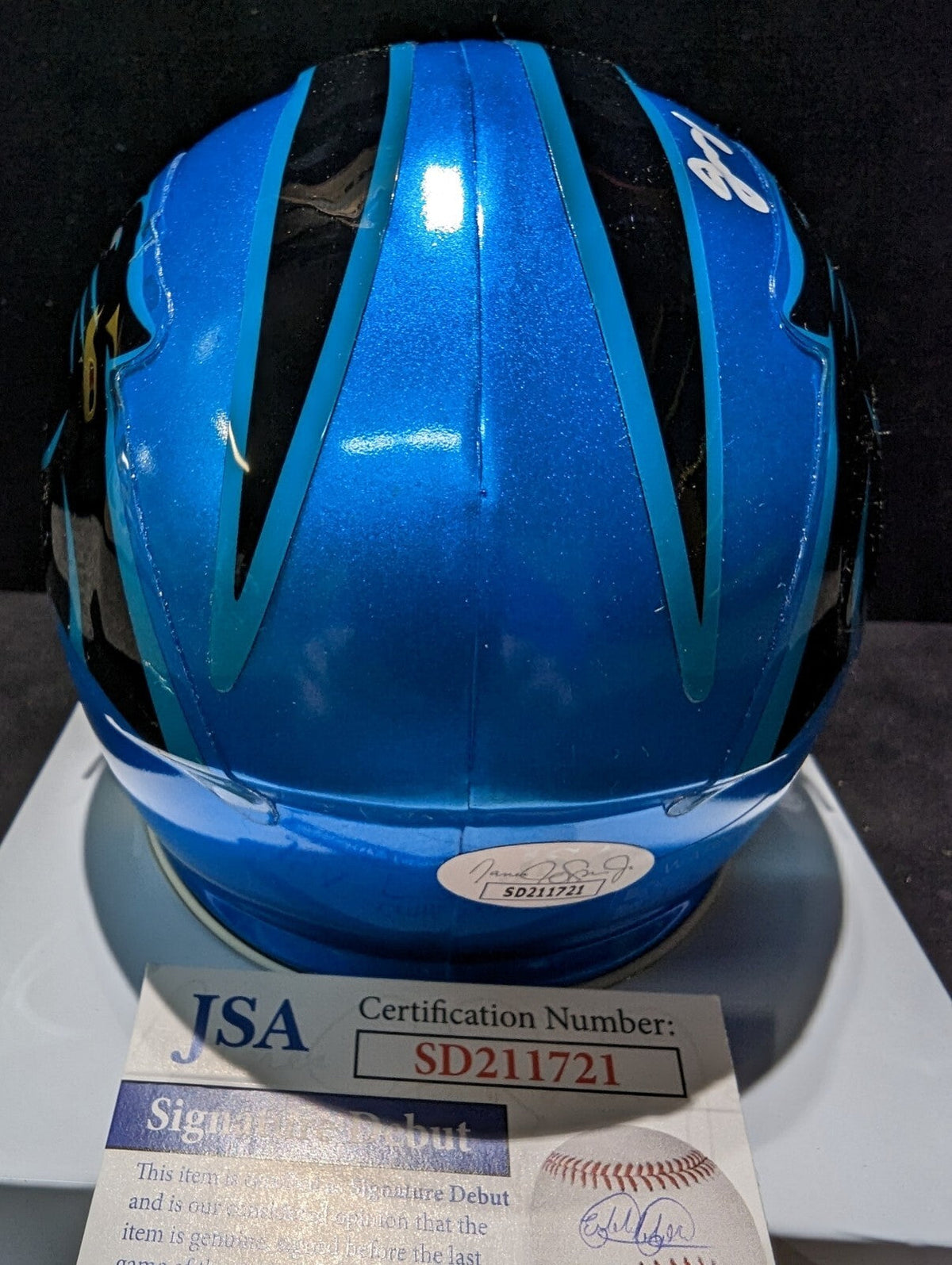 Carolina Panthers Jonathan Mingo Signed  Flash Mini Helmet Jsa Coa
