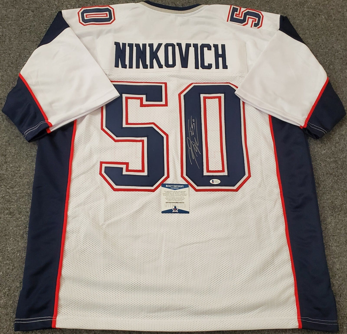 New England Patriots Rob Ninkovich Autographed Signed Jersey Beckett Coa