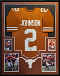 Framed Texas Longhorns Roschon Johnson Autograph Signed Jersey Beckett Holo