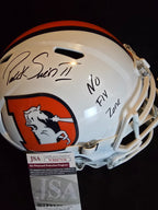 Denver Broncos Pat Surtain Ii Signed Insc Retro Replica Full Size Helmet Jsa