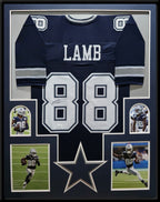 Framed Dallas Cowboys Ceedee Lamb Autographed Signed Jersey Jsa Coa