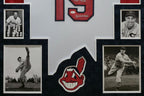 Suede Framed Cleveland Indians Bob Feller Autographed Inscribed Jersey Jsa Coa