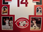 Framed Cincinnati Reds Rose Autographed Signed Jersey Jsa Coa