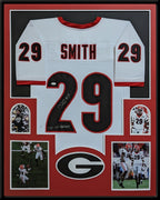 Framed Georgia Bulldogs Chris Smith Autographed Signed Inscribed Jersey Jsa Coa
