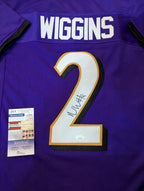 Baltimore Ravens Nate Wiggins Autographed Signed Jersey Jsa Coa