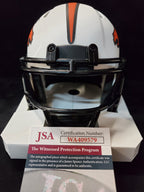 Denver Broncos Javonte Williams Signed Lunar Mini Helmet Jsa Coa