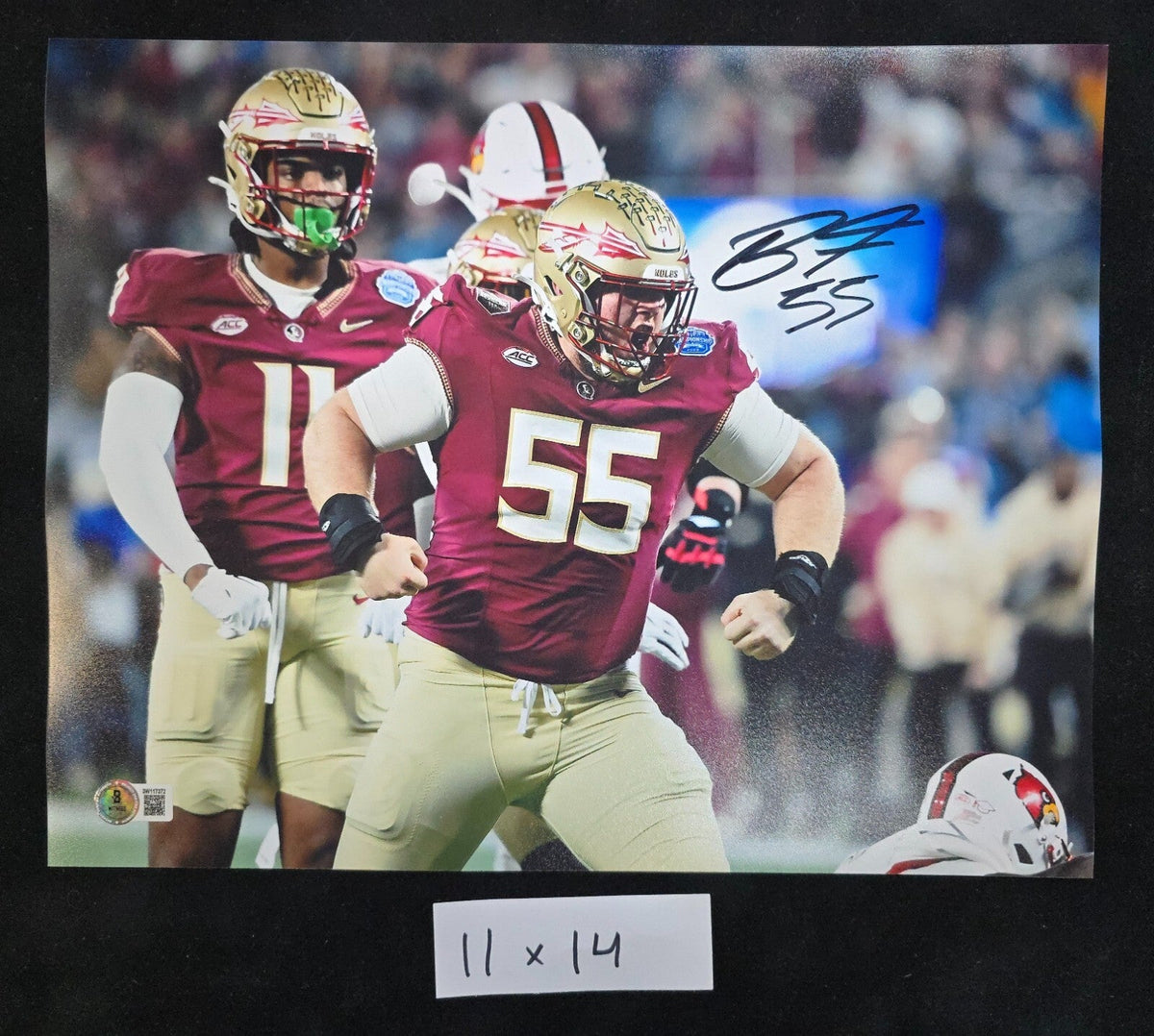 Florida State Seminoles Braden Fiske Autographed Signed 11X14 Photo Beckett Holo