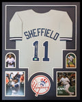 Framed N.Y. Yankees Gary Sheffield Autographed Signed Jersey Beckett Holo