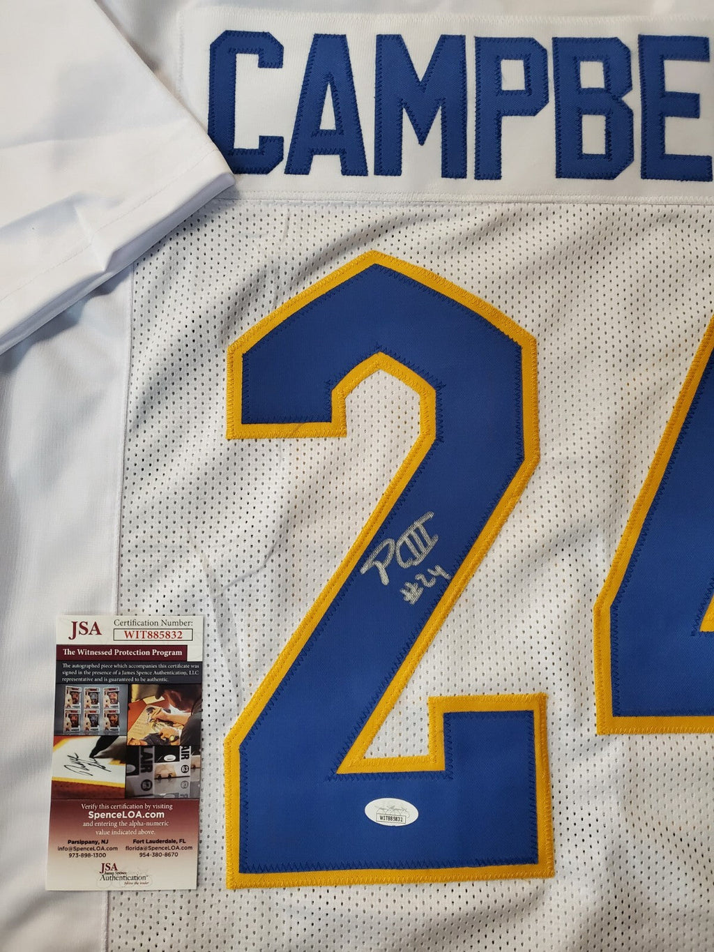 Pitt Panthers Phil Campbell Iii Autographed Signed Jersey Jsa Coa