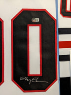 Framed Chicago Blackhawks Xmas Vacation Chevy Chase Signed Jersey Beckett Coa